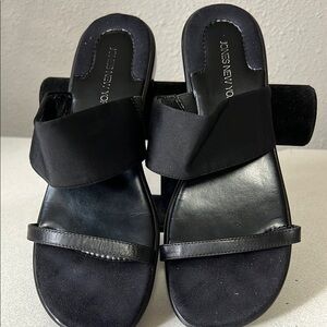 Jones New York Black Mules Minimalist Slip-On